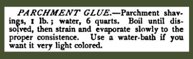 Parchment Glue Recipe